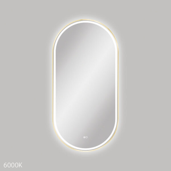 Empire LED Urban Brass Framed Mirror, 600 x 1200mm