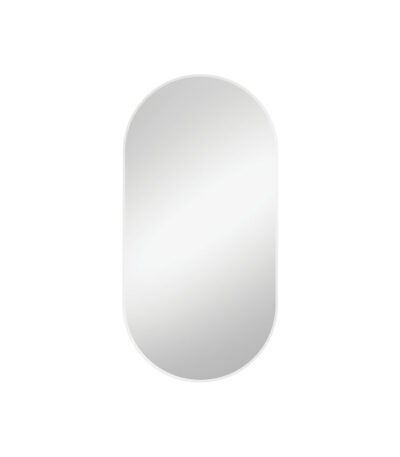 Empire Matte White Framed Mirror, 450 x 900mm
