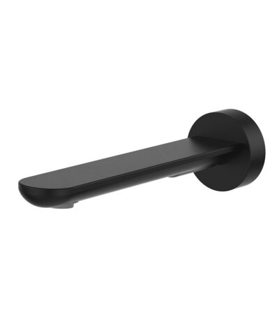 Empire Slim Basin/Bath Outlet, Round Plate, 180mm, Matte Black
