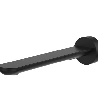 Empire Slim Basin/Bath Outlet, Round Plate, 220mm, Matte Black