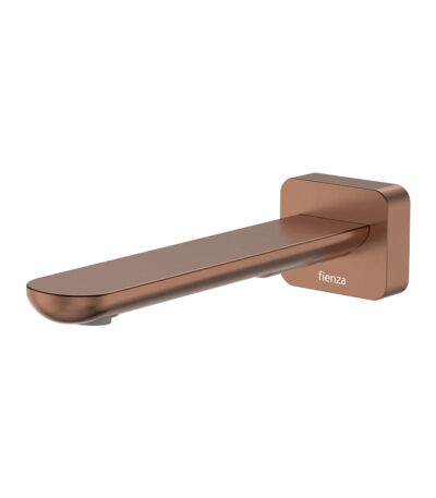 Empire Slim Basin/Bath Outlet, Square Plate, 180mm, Brushed Copper