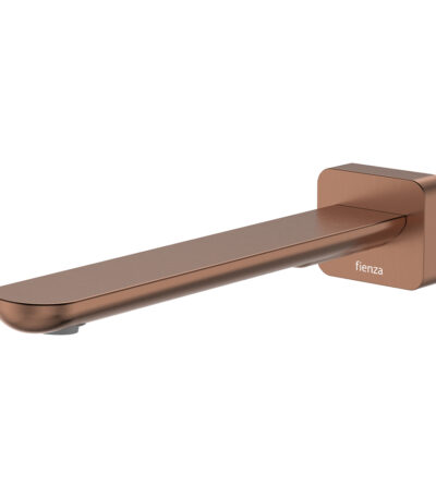 Empire Slim Basin/Bath Outlet, Square Plate, 220mm, Brushed Copper