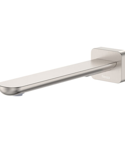 Empire Slim Basin/Bath Outlet, Square Plate, 220mm, Brushed Nickel