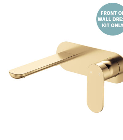 Empire Slim Basin/Bath Wall Mixer Set Dress Kit, Oval Plate, 160mm Outlet, Urban Brass