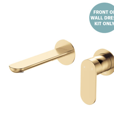 Empire Slim Basin/Bath Wall Mixer Set Dress Kit, Round Plates, 160mm Outlet, Urban Brass