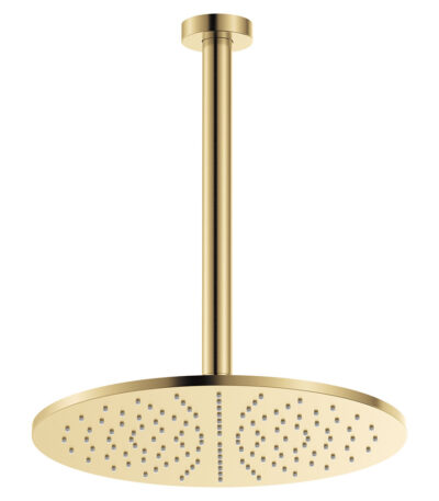 Empire Slim Ceiling Shower 300mm Head, 350mm Drop, Urban Brass