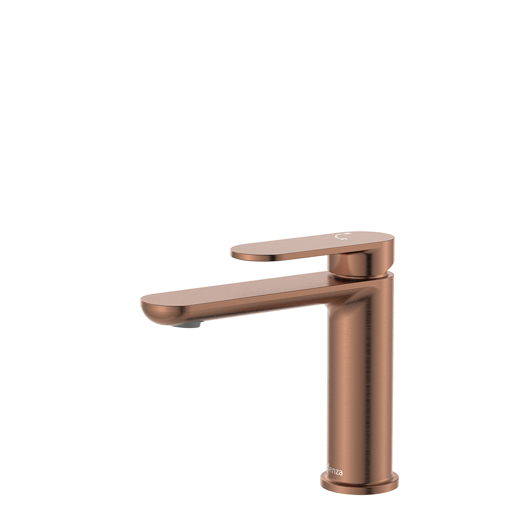 Empire Slim Cold Start Basin Mixer, Brushed Copper