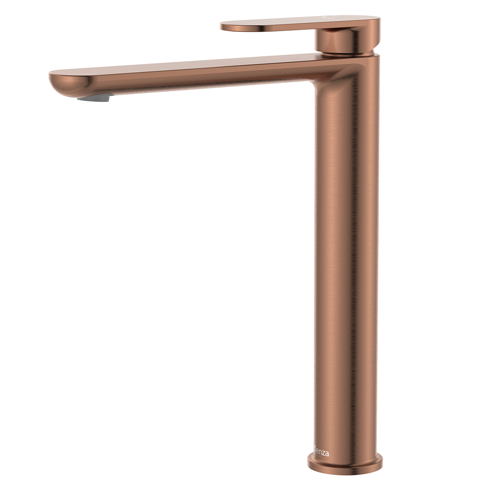 Empire Slim Cold Start Tall Basin Mixer, Brushed Copper