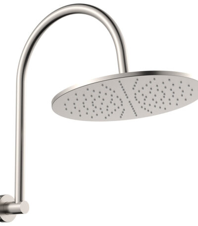 Empire Slim Curved Shower Arm Set, Brushed Nickel
