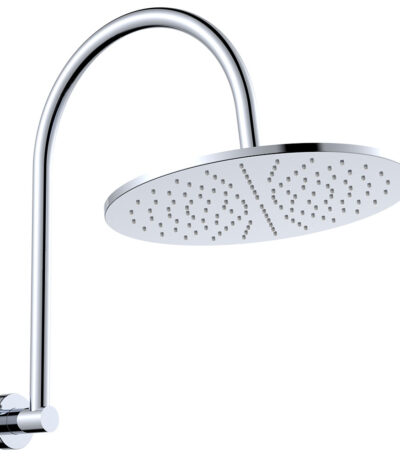 Empire Slim Curved Shower Arm Set, Chrome