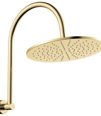 Empire Slim Curved Shower Arm Set, Urban Brass