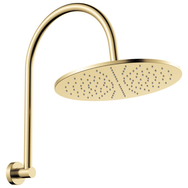 Empire Slim Curved Shower Arm Set, Urban Brass