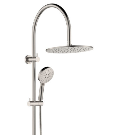 Empire Slim Curved Twin Shower, Brushed Nickel