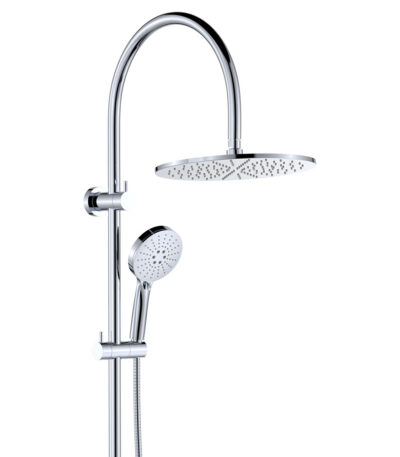 Empire Slim Curved Twin Shower, Chrome