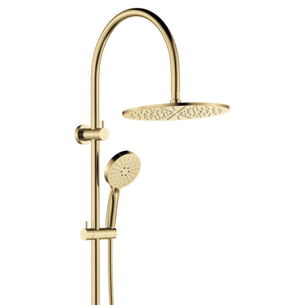 Empire Slim Curved Twin Shower, Urban Brass