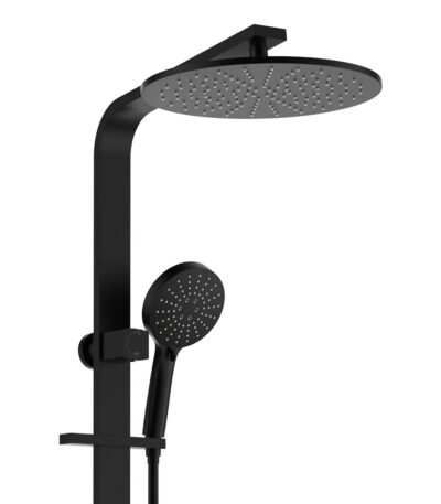Empire Slim Deluxe Twin Shower, Matte Black