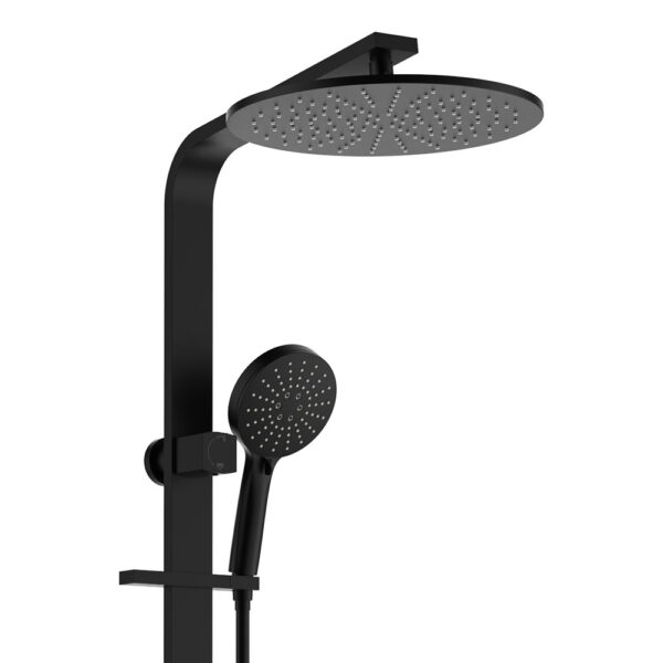 Empire Slim Deluxe Twin Shower, Matte Black