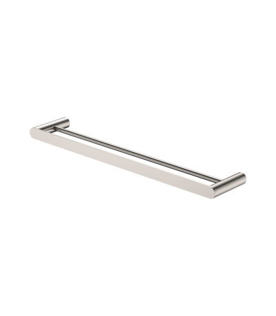 Empire Slim Double Towel Rail, 600mm, Brushed Nickel