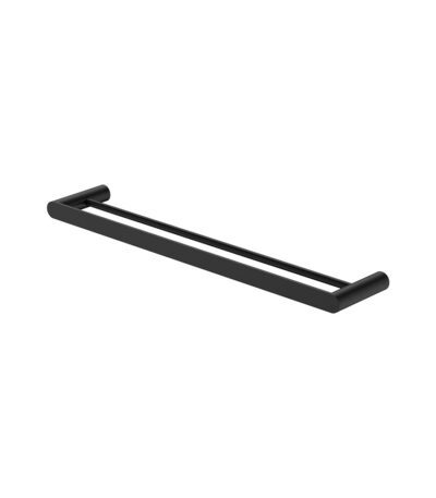 Empire Slim Double Towel Rail, 600mm, Matte Black