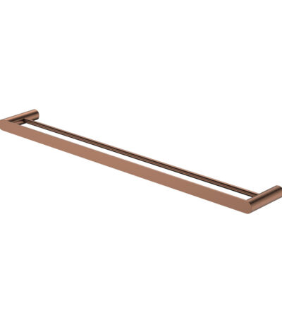 Empire Slim Double Towel Rail, 800mm, Brushed Copper