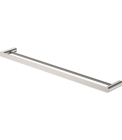 Empire Slim Double Towel Rail, 800mm, Brushed Nickel