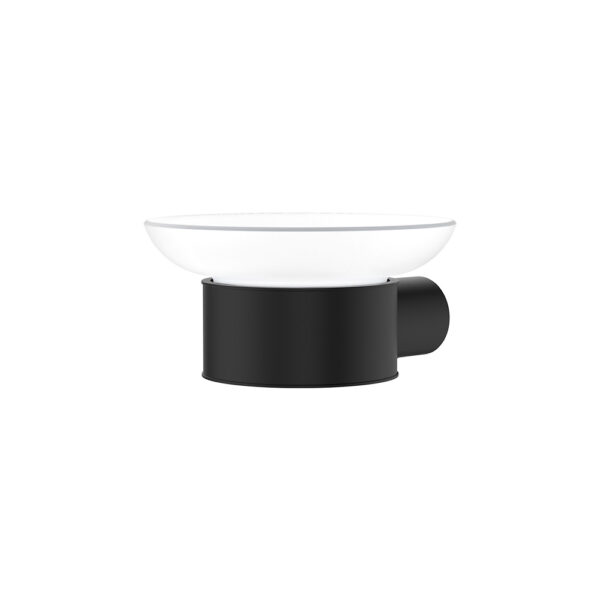 Empire Slim Glass Soap Dish, Matte Black