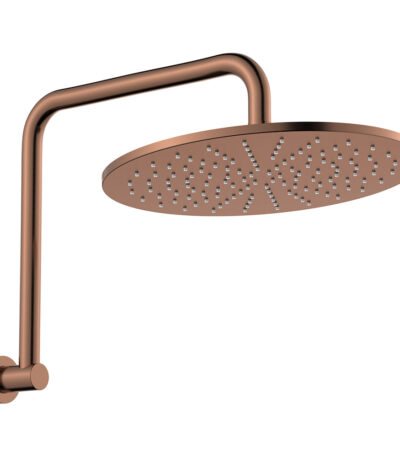 Empire Slim Gooseneck Shower Arm Set, Brushed Copper