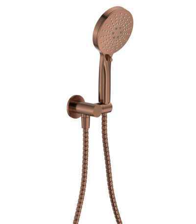 Empire Slim Hand Shower, Round Plate, Brushed Copper
