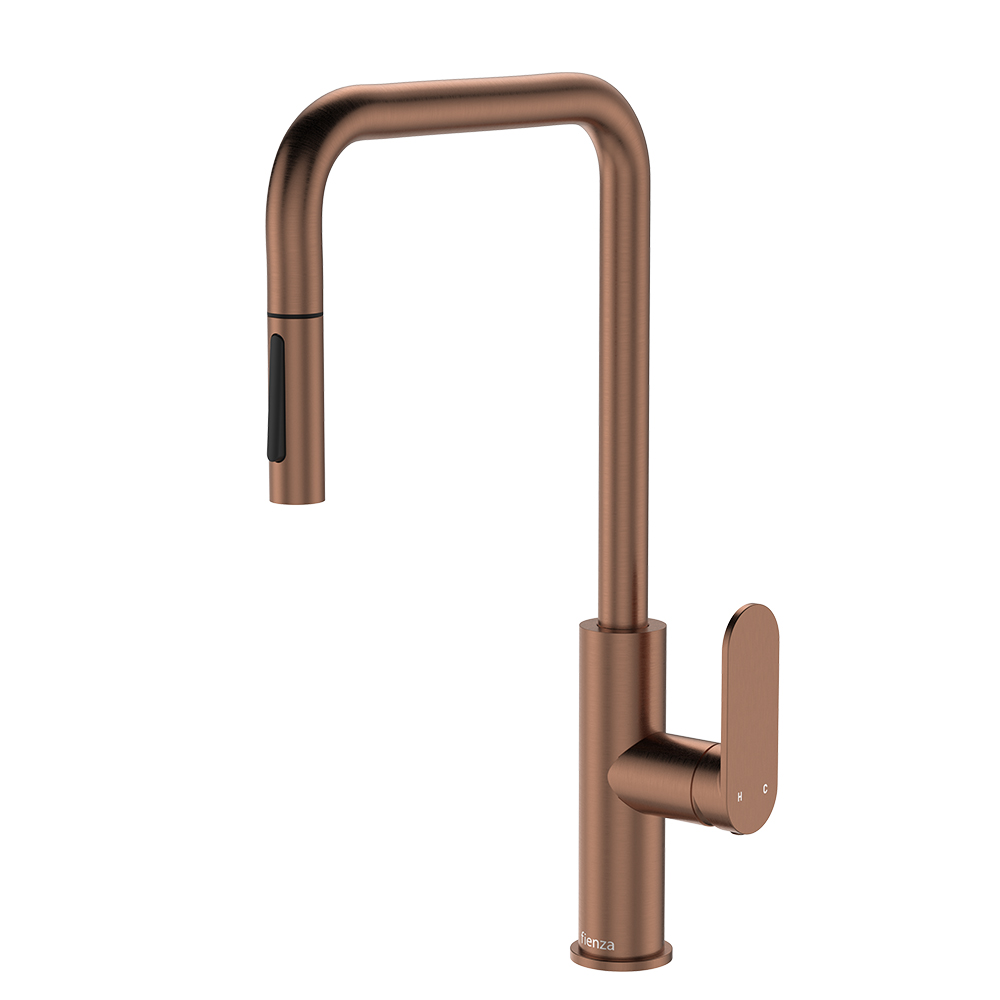Empire Slim Pull-Out Sink Mixer, Brushed Copper