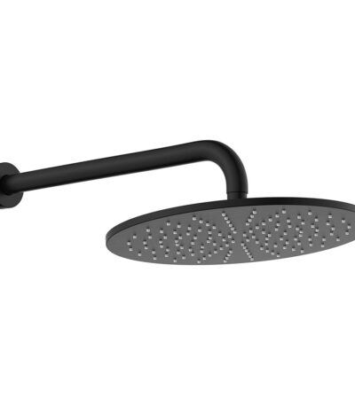Empire Slim Shower Arm Set, Matte Black