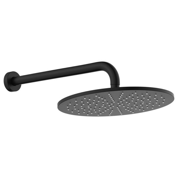 Empire Slim Shower Arm Set, Matte Black