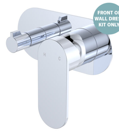 Empire Slim Wall Diverter Mixer Dress Kit, Large Oval Plate, Horizontal, Chrome