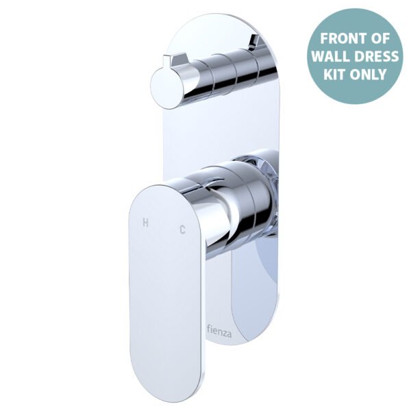 Empire Slim Wall Diverter Mixer Dress Kit, Large Oval Plate, Vertical, Chrome