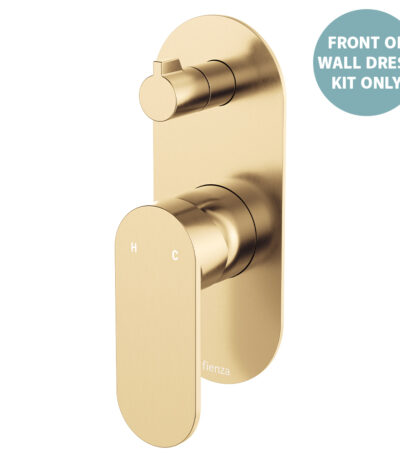 Empire Slim Wall Diverter Mixer Dress Kit, Large Oval Plate, Vertical, Urban Brass