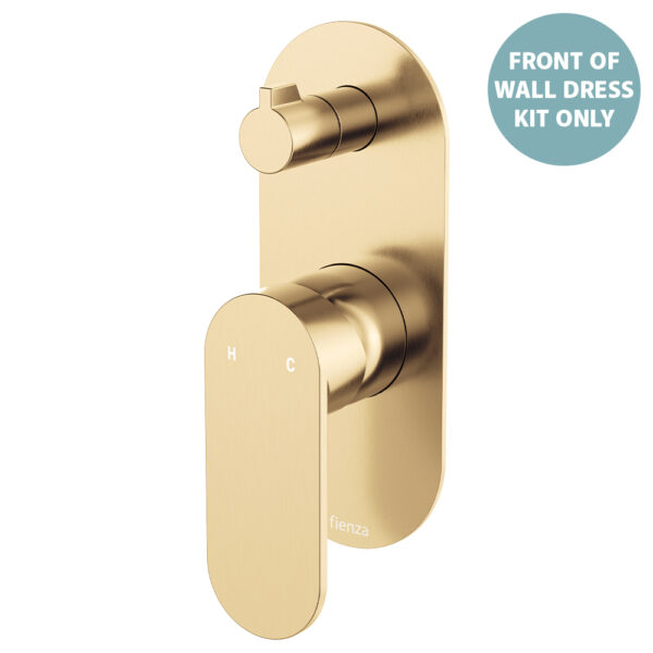 Empire Slim Wall Diverter Mixer Dress Kit, Large Oval Plate, Vertical, Urban Brass