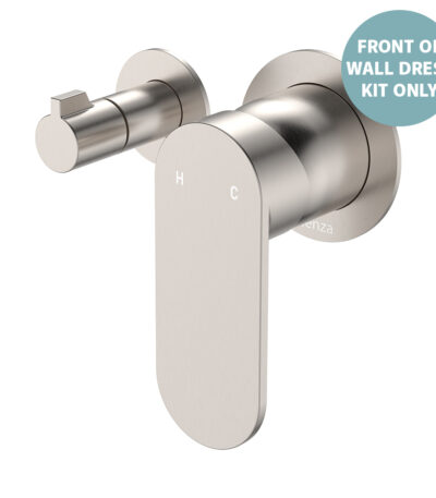 Empire Slim Wall Diverter Mixer Dress Kit, Small Round Plates, Horizontal, Brushed Nickel