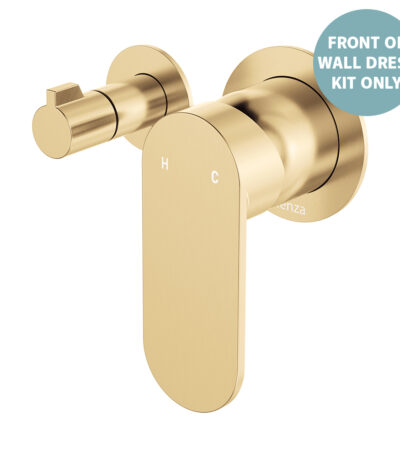 Empire Slim Wall Diverter Mixer Dress Kit, Small Round Plates, Horizontal, Urban Brass