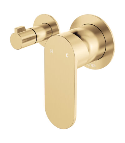 Empire Slim Wall Diverter Mixer, Small Round Plates, Horizontal, Urban Brass
