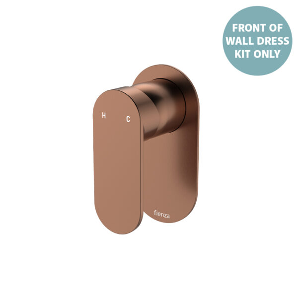 Empire Slim Wall Mixer Dress Kit, Oval Plate, Brushed Copper