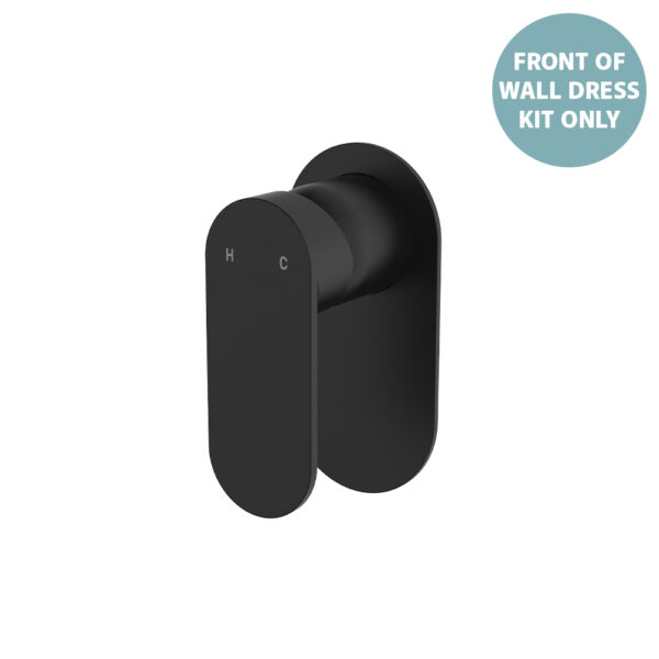 Empire Slim Wall Mixer Dress Kit, Oval Plate, Matte Black