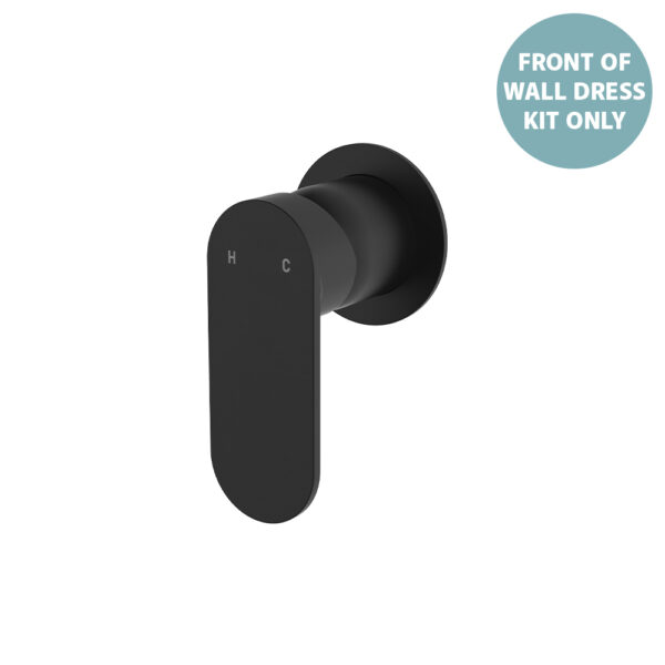 Empire Slim Wall Mixer Dress Kit, Round Plate, Matte Black