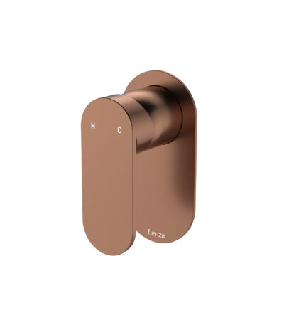 Empire Slim Wall Mixer, Oval Plate, Brushed Copper