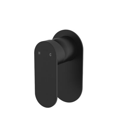 Empire Slim Wall Mixer, Oval Plate, Matte Black