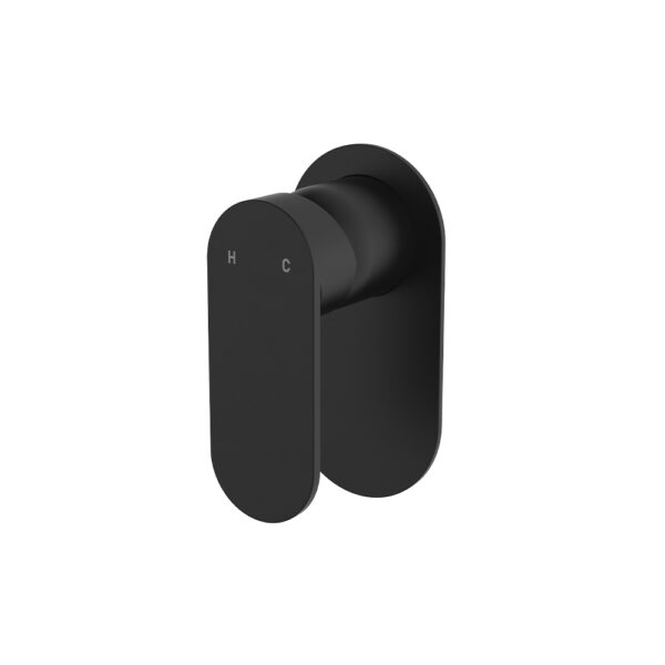 Empire Slim Wall Mixer, Oval Plate, Matte Black