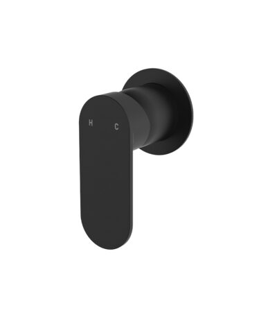 Empire Slim Wall Mixer, Round Plate, Matte Black