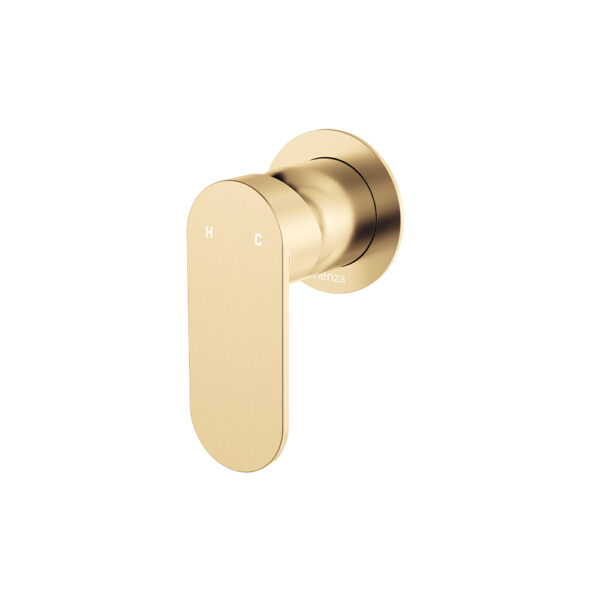 Empire Slim Wall Mixer, Round Plate, Urban Brass