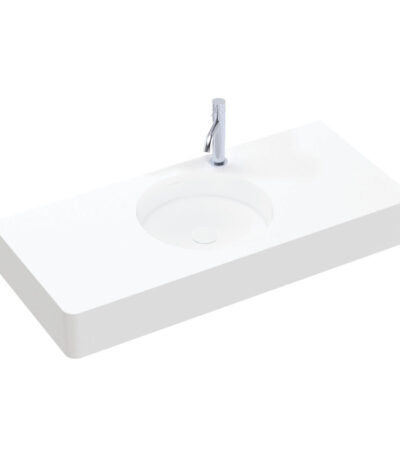 Encanto 1000 Solid Surface Wall Basin, 1 Tap Hole