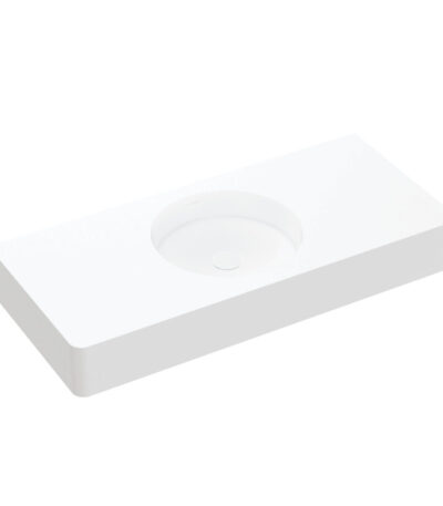 Encanto 1000 Solid Surface Wall Basin, No Tap Hole