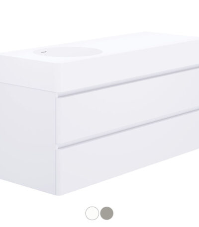 Encanto 1200 Left Bowl Wall Hung Vanity