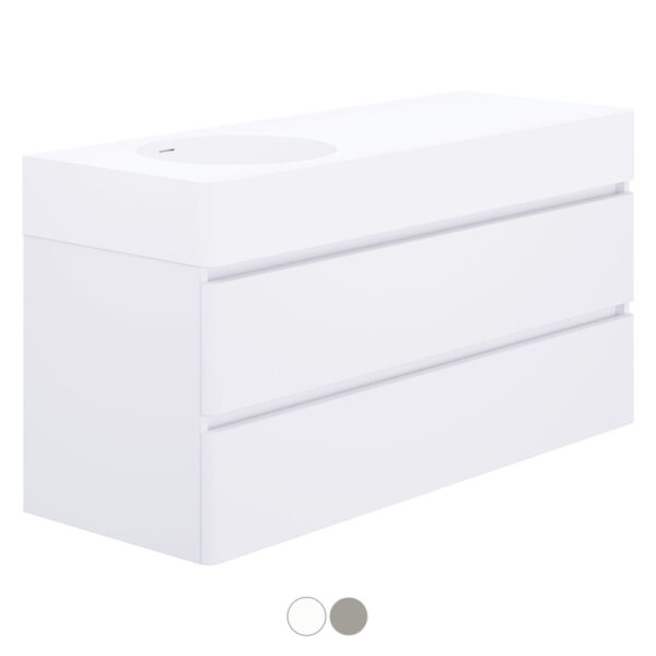 Encanto 1200 Left Bowl Wall Hung Vanity